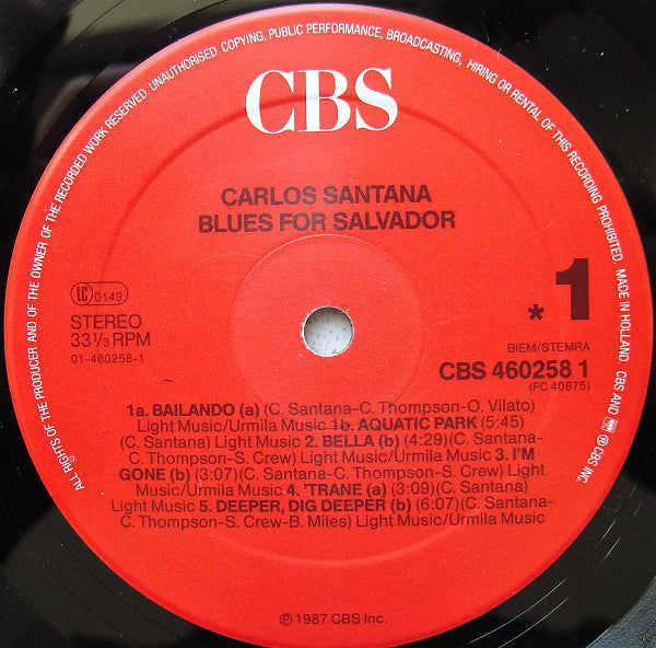 Carlos Santana - Blues For Salvador