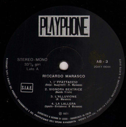 Riccardo Marasco - Recital Di Canzoni
