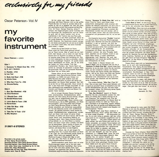 Oscar Peterson - My Favorite Instrument