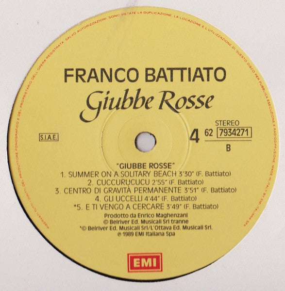 Franco Battiato - Giubbe Rosse
