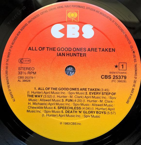 Ian Hunter - All Of The Good Ones Are Taken