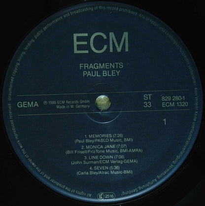 Paul Bley - Fragments