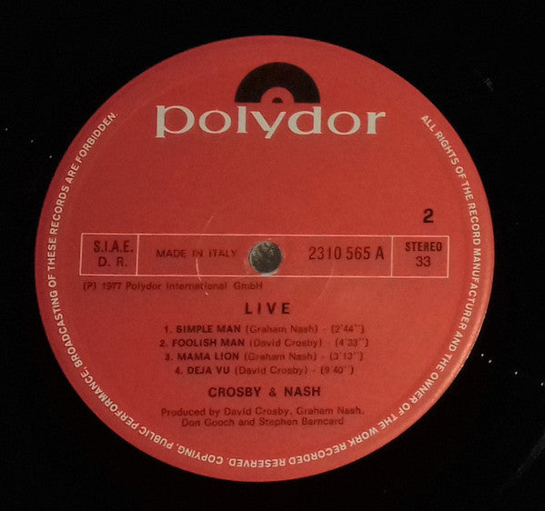 Crosby & Nash - Live