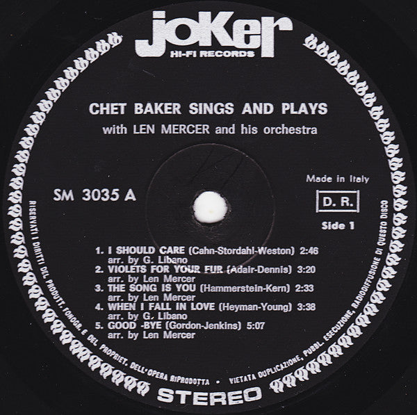 Chet Baker - Sings & Plays