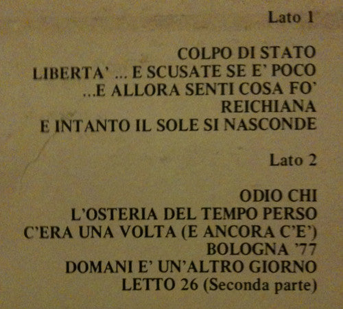 Stefano Rosso - ... E Allora Senti Cosa Fò