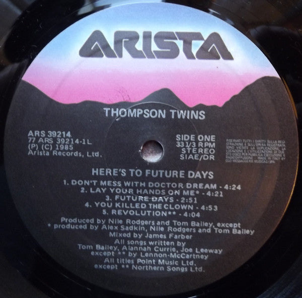 Thompson Twins - Here's To Future Days