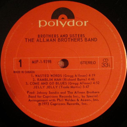 The Allman Brothers Band - Brothers And Sisters