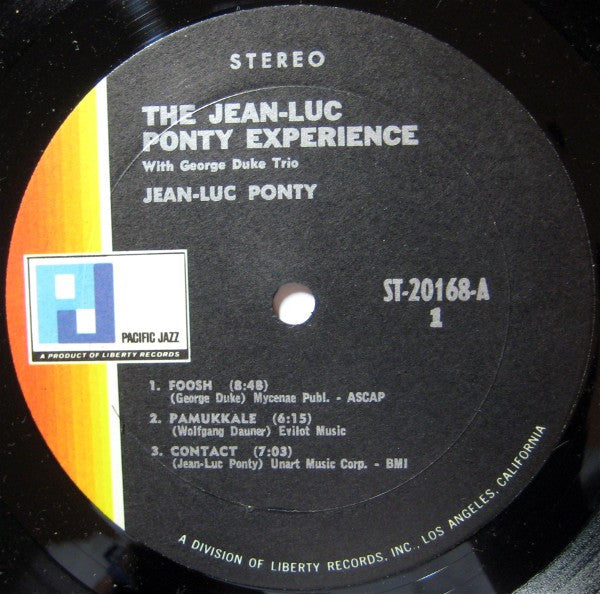 Jean-Luc Ponty "Experience" - The Jean-Luc Ponty Experience