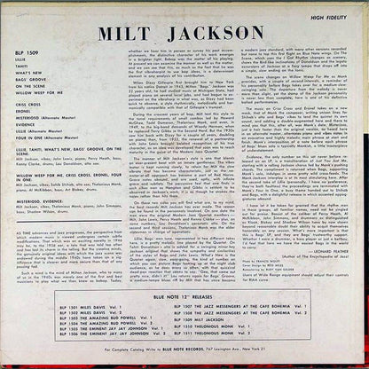 Milt Jackson - Milt Jackson With John Lewis, Percy Heath, Kenny Clarke, Lou Donaldson And The Thelonious Monk Quintet