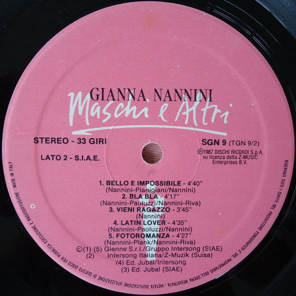 Gianna Nannini - Maschi E Altri