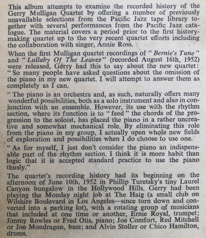 Gerry Mulligan - The Genius Of Gerry Mulligan