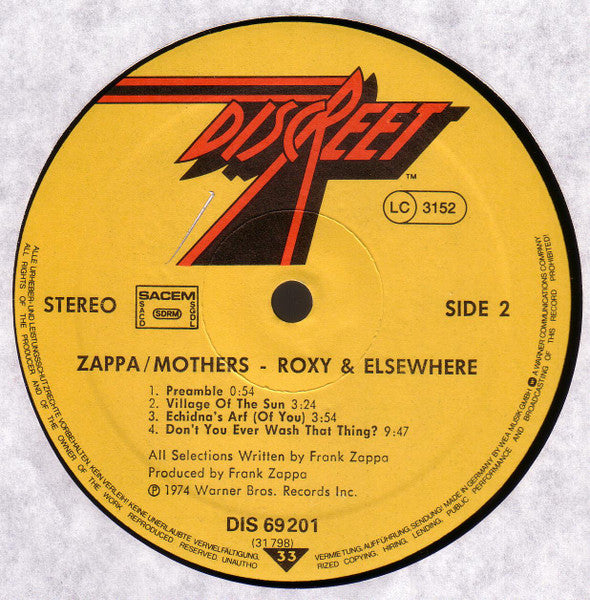 Frank Zappa - Roxy & Elsewhere