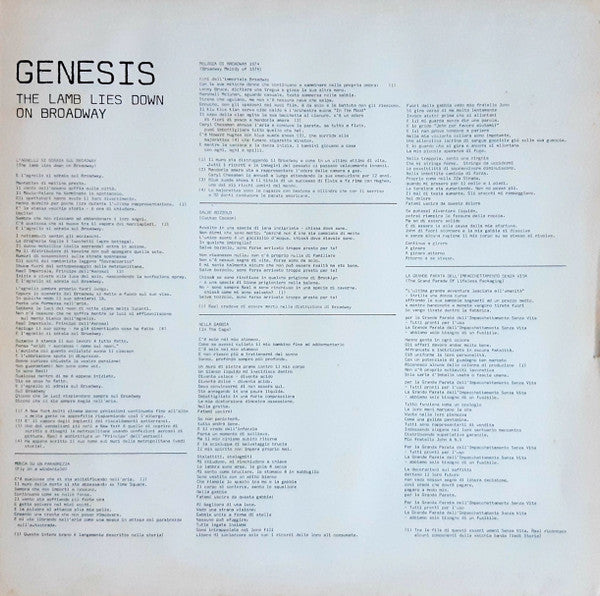 Genesis - The Lamb Lies Down On Broadway