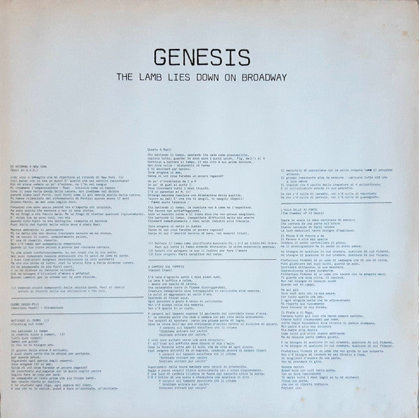 Genesis - The Lamb Lies Down On Broadway