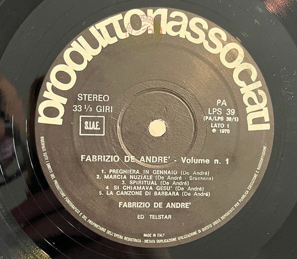 Fabrizio De André - Volume 1°