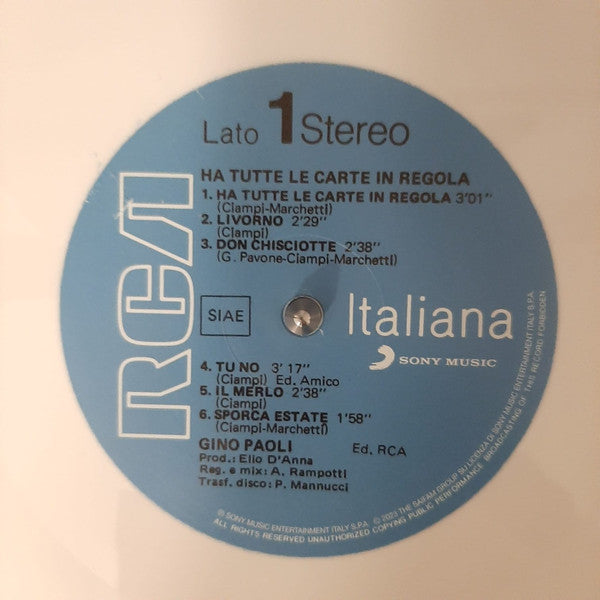 Gino Paoli - Ha Tutte Le Carte In Regola (nuovo)