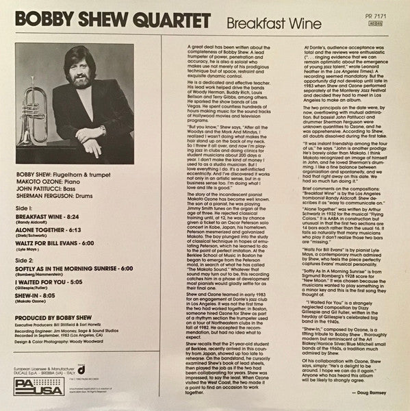 Bobby Shew Quartet - Breakfast Wine