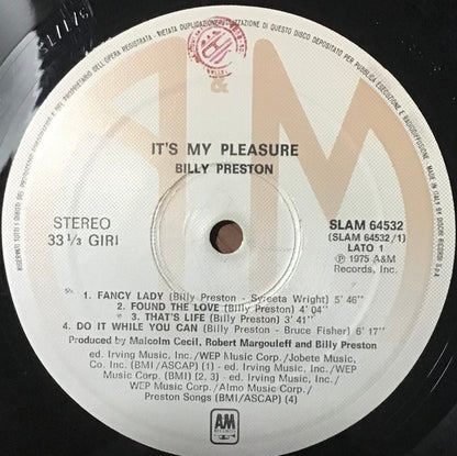 Billy Preston - It's My Pleasure