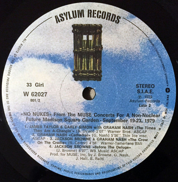 Various - No Nukes - From The Muse Concerts For A Non-Nuclear Future - Madison Square Garden - September 19-23, 1979