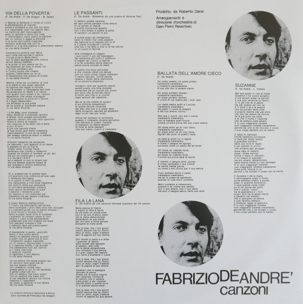 Fabrizio De André - Canzoni (nuovo)