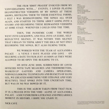 Nick Cave - Idiot Prayer (Nick Cave Alone At Alexandra Palace) (nuovo)