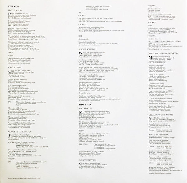 Ozzy Osbourne - Blizzard Of Ozz - (nuovo)