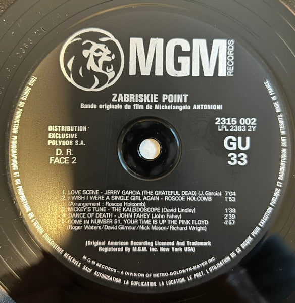 Various - Zabriskie Point (Original Motion Picture Soundtrack)