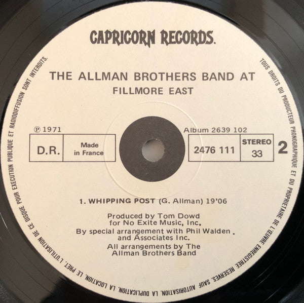 The Allman Brothers Band - The Allman Brothers Band At Fillmore East