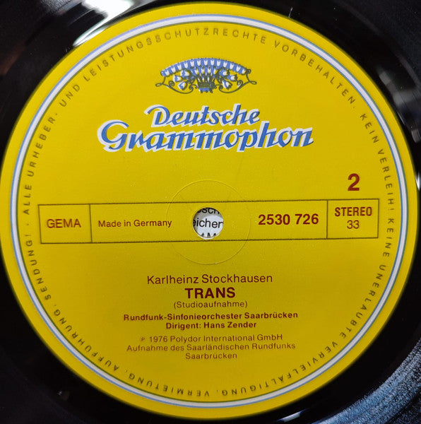 Karlheinz Stockhausen - Trans