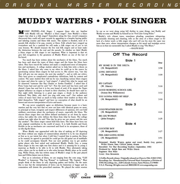 Muddy Waters - Folk Singer (box) - (nuovo)