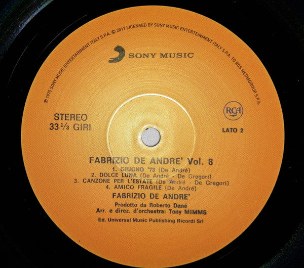Fabrizio De André - Volume 8