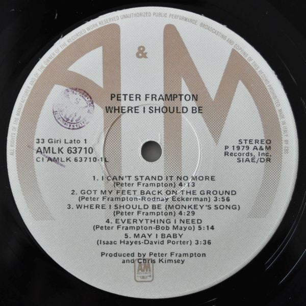 Peter Frampton - Where I Should Be