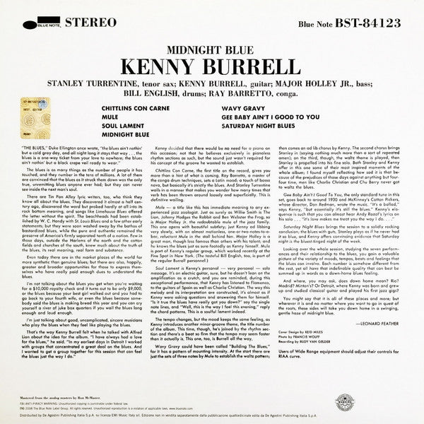 Kenny Burrell With Stanley Turrentine / Major Holley Jr / Bill English / Ray Barretto – Midnight Blue