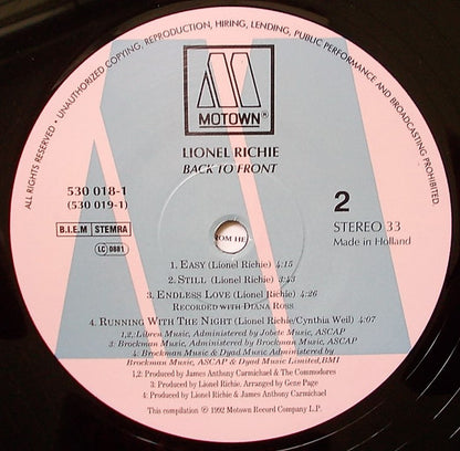 Lionel Richie - Back To Front