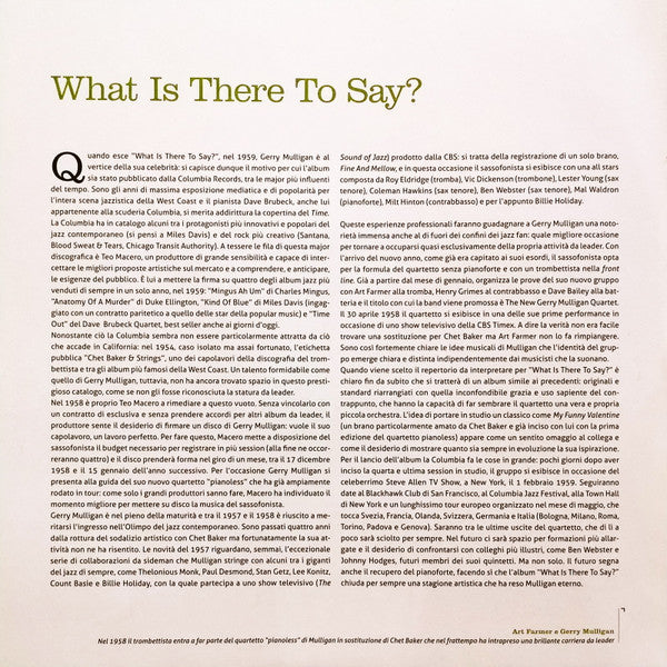 Gerry Mulligan Quartet - What Is There To Say?
