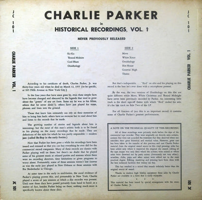 Charlie Parker - Le Jazz Cool, Historical Recordings, Vol. 1