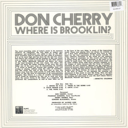 Don Cherry - Where Is Brooklin? (nuovo)