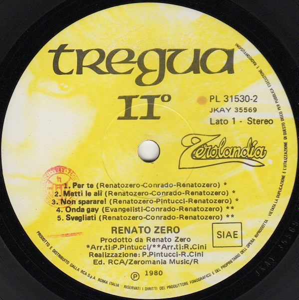 Renato Zero - Tregua