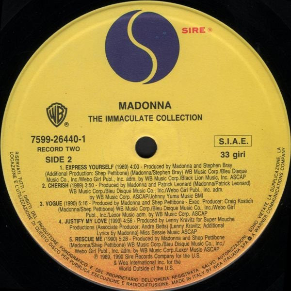 Madonna - The Immaculate Collection