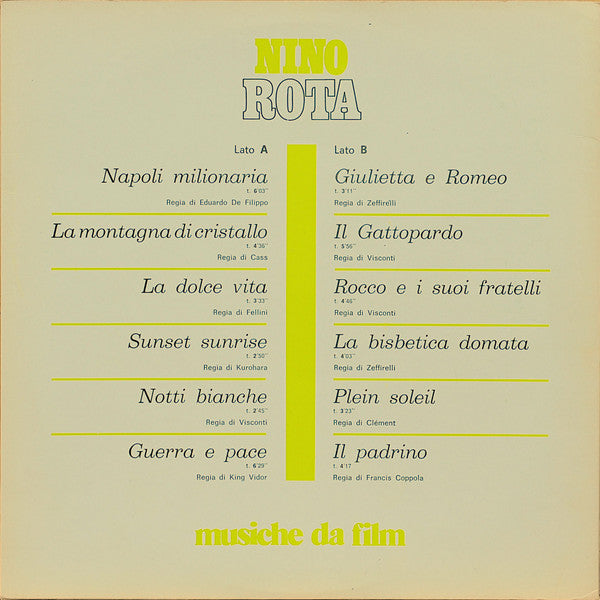 Nino Rota - Musiche Da Film