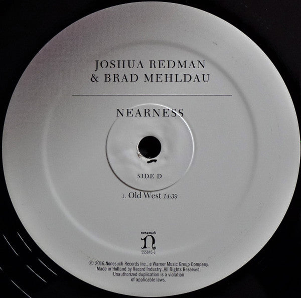 Joshua Redman & Brad Mehldau ‎– Nearness