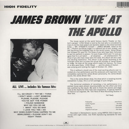 James Brown - 'Live' At The Apollo