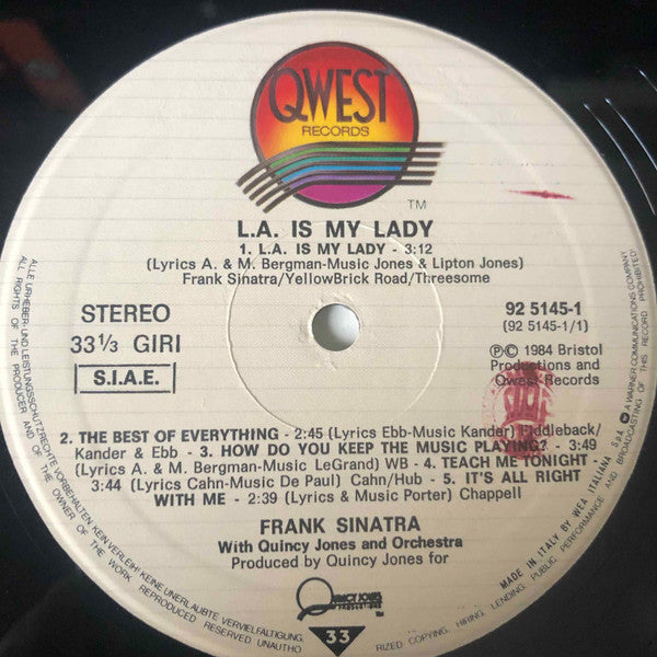 Frank Sinatra With Quincy Jones And Orchestra – L.A. Is My Lady