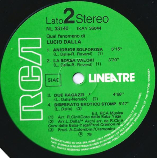 Lucio Dalla - Quel Fenomeno Di Lucio Dalla