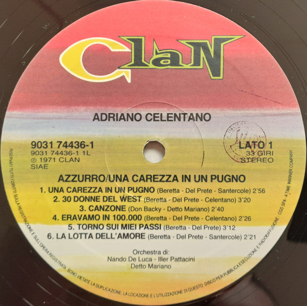 Adriano Celentano - Azzurro / Una Carezza In Un Pugno