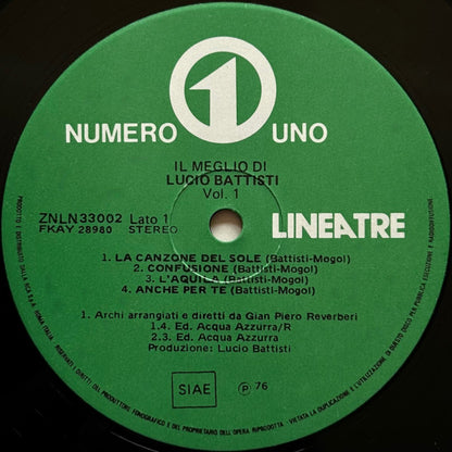Lucio Battisti - Il Meglio Di Lucio Battisti Vol. 1