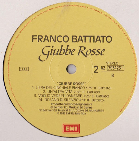 Franco Battiato - Giubbe Rosse