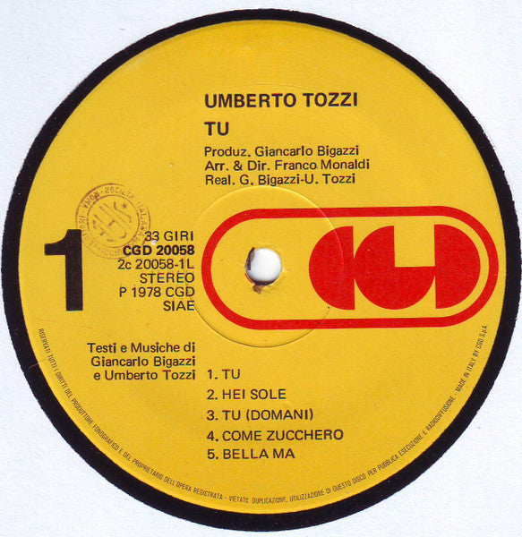 Umberto Tozzi - Tu