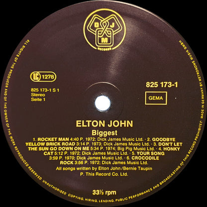 Elton John - Biggest