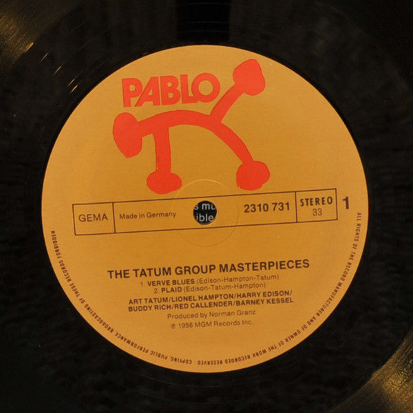 Art Tatum / Lionel Hampton / Harry Edison / Buddy Rich / Red Callender / Barney Kessel ‎– The Tatum Group Masterpieces